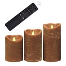Velas sem chama CANDLE CHOICE Real Wax com controle remoto, pacote com 3