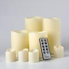Velas sem chama FURORA LIGHTING Ivory Real Wax, pacote com 8