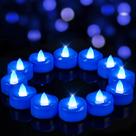 Velas sem chama, merrynights, Tea Lights, pacote com 24 unidades, LED azul