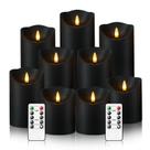 Velas sem chama Nimiko com conjunto de controle remoto de 9 pretas