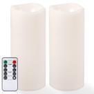 Velas sem chama NURADA Large Waterproof LED 25x10cm, pacote com 2