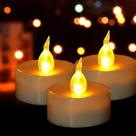 Velas sem chama para luzes de chá Baikaraer, pacote com 150 baterias