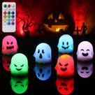 Velas sem chama Romance Ghost Flickering com controle remoto, pacote com 6