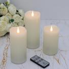 Velas sem chama TECHLONG 3D Moving Flame com temporizador (pacote com 3)