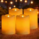 Velas Solares KelvinLux 4 un. 7,6 x 10 cm LED à Prova dÁgua Velas Solares KelvinLux 4 un. 7,6 x 10 cm LED à Prova dÁgua