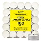 Velas Tea Lights Zuvo 4 Hour Burn (pacote com 100) - brancas