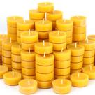 Velas Tealight de cera de abelha MOSROAD, pacote 48, 3,5 a 4 horas de tempo de queima
