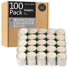 Velas Tealight HomeLights brancas sem perfume, pacote com 100 Velas Tealight HomeLights brancas sem perfume, pacote com 100