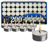 Velas Tealight OHR CANDLES, pacote com 200, brancas sem perfume
