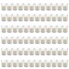 Velas Votivas Housecret 72 Unidades Branco Quente em Vidro 5 x 6 cm