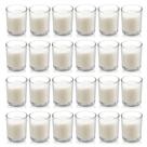 Velas votivas Housecret, vidro branco quente sem perfume (pacote com 24)