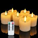 Velas votivas sem chama Homemory 2x2 Real Wax, conjunto de 6