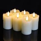 Velas votivas sem chama Lezonic com controle remoto e temporizador, pacote com 6