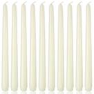 Velas Yiflyer, pacote com 10, marfim, 25 cm, sem perfume, cônico