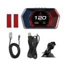 Velocímetro Digital HUD OBD2 De 4,3 Polegadas Para Carro Com Relógio, GPS E Medidor De Quilometragem