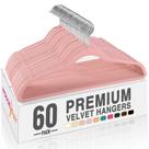 Velvet Hangers HOUSE DAY Lt Pink, pacote com 60 roupas antiderrapantes