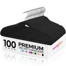 Velvet Hangers HOUSE DAY Premium, pacote com 100, preto