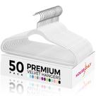 Velvet Hangers HOUSE DAY Premium, pacote com 50 armários brancos