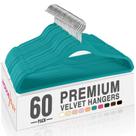 Velvet Hangers HOUSE DAY, verde menta, pacote com 60 roupas antiderrapantes