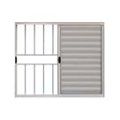 Veneziana 3 Folhas de Correr C/Grade 1.00 X 1.00 Aluminio Branco Linha Modular - Hale