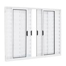 Veneziana 6 folhas 1,00x1,00 sem grade no alumínio branco