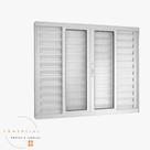veneziana 6 folhas 100x120 linha suprema alumínio 25mm branca