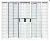 Veneziana 6 Folhas 100x150 C/Grade Branca Linha Modular