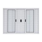 Veneziana 6 folhas 1,20x1,50 sem grade no alumínio branco
