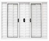 Veneziana 6 Folhas Alumínio Brilhante, Branco ou Preto Linha 18 Modular