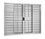 Veneziana 6 Folhas com grade Alumínio Brilhante, Branco ou Preto Linha 18 Modular