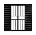 Veneziana 6 Folhas com grade Alumínio Brilhante, Branco ou Preto Linha 18 Modular