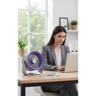Ventilador 20cm 4 Pás Roxo/Cinza Potente e Silencioso Bivolt