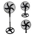 Ventilador 3 em 1 Turbo Super Power Diâmetro 40cm Preto Slim