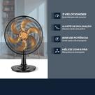 Ventilador 30cm Mesa Preto 220V Turbo 55W