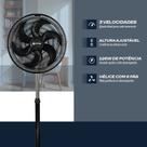 Ventilador 40Cm De Coluna Turbo 126W Preto 220V Ventilador 40Cm De Coluna Turbo 126W Preto 220V