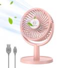 Ventilador alimentado por USB LEMOISTAR Small Personal 4 Speeds Pink