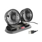 Ventilador Automotivo Ajustável De 3 Cabeças 12V 24V 360 graus Cartão De Estacionamento Temporário