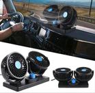 Ventilador Automotivo Duplo c/ ajuste p/ Carro e Caminhão