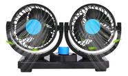 Ventilador Automotivo Duplo Com Ajuste P/ Carro Caminhão 12v