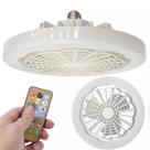 Ventilador Branco Pequeno Led De Teto Luz Silenciosa Controle Ajustável E27
