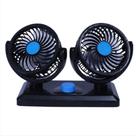 Ventilador Carro Automotivo Duplo 12v Ajustável 2 Velocidades