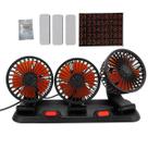 Ventilador Carro Triplo Automotivo Automovel Van Kombi 2 Velocidades Silencioso Calor Verao Sol Dias Quentes