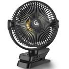 Ventilador Clip On OUTERFAN 8", controle remoto USB recarregável de 12000mAh