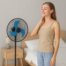 Ventilador coluna 127v de chao potente profissional 3 velocidades 45w coluna pedestal giratorio 3 velocidades turbo sile