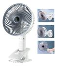 Ventilador com base e suporte clip 3 velocidade portátil recarregável ls980