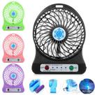Ventilador com lanterna sem fio portatil recarregavel mini multifuncional e 3 velocidades CORER -C/BATERIA