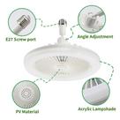 Ventilador Com Luz Led 3- Lâmpada Moderna Controle Remoto BOCAL articulavel branco tela branca