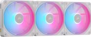 Ventilador Corsair iCUE LINK LX120 RGB 120 mm, pacote triplo, branco