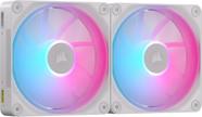 Ventilador Corsair iCUE LINK LX140 RGB 140 mm PWM, pacote duplo, branco