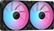 Ventilador Corsair iCUE Link LX140 RGB 140 mm PWM, pacote duplo, preto